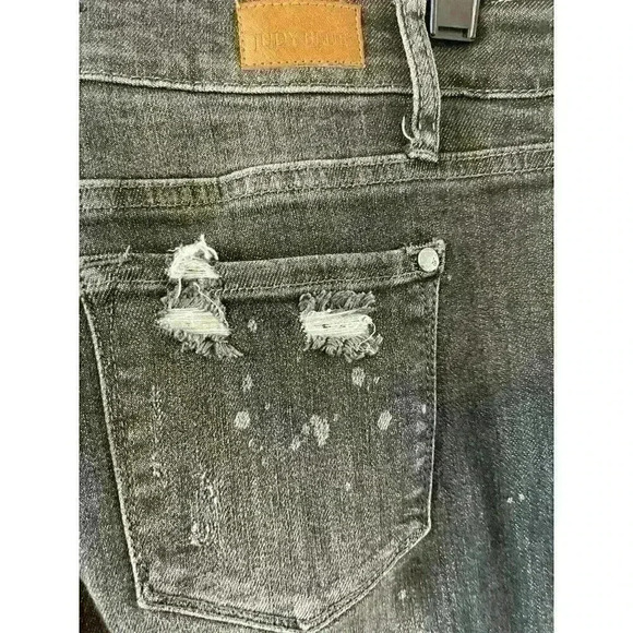 Judy Blue Women's Jeans Boyfriend Fit Distressed Black Denim Size 7/28 Stretch - Picture 7 of 10